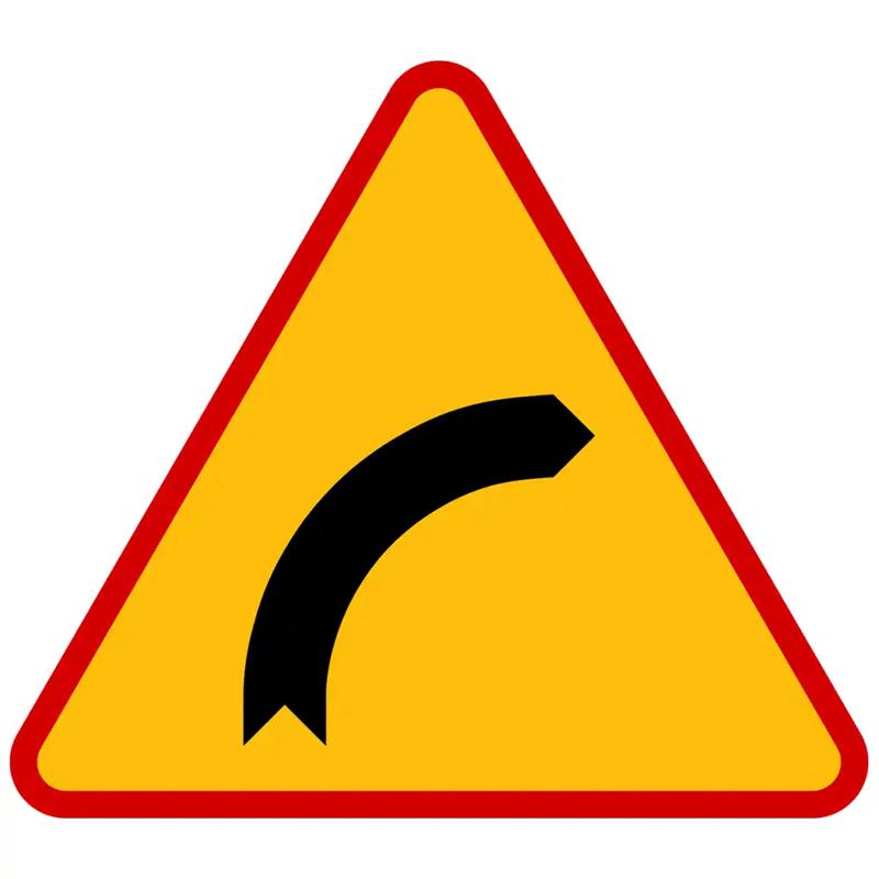 Ostrzeżenie przed niebezpiecznym zakrętem w prawo: jak uniknąć katastrofy na drodze
